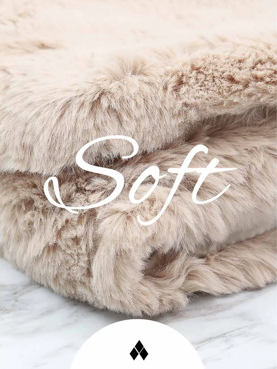 2025 Camel Faux Fur Cape Wedding Shawl For Women