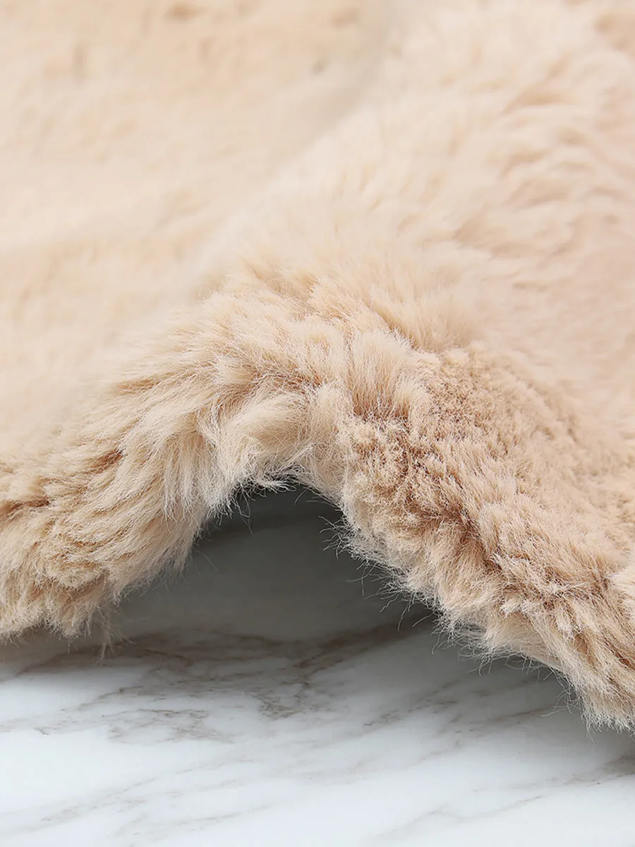 2025 Camel Faux Fur Cape Wedding Shawl For Women