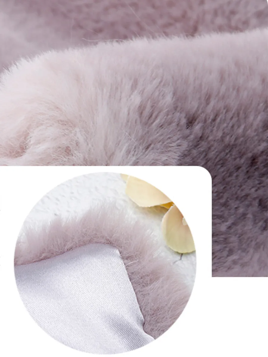 2025 Light Purple Faux Fur Short Cape Wedding Warm Shawl
