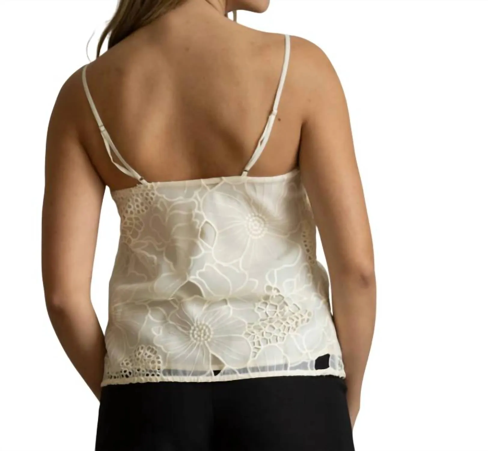 Adelyn Rae - Laval Cream Embroidered Cami