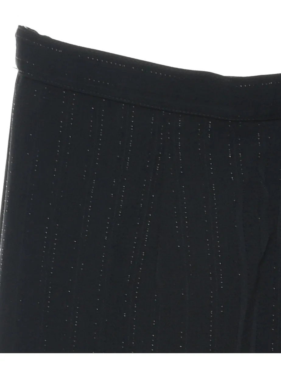 Black Printed Spot Design Trousers - W30 L26