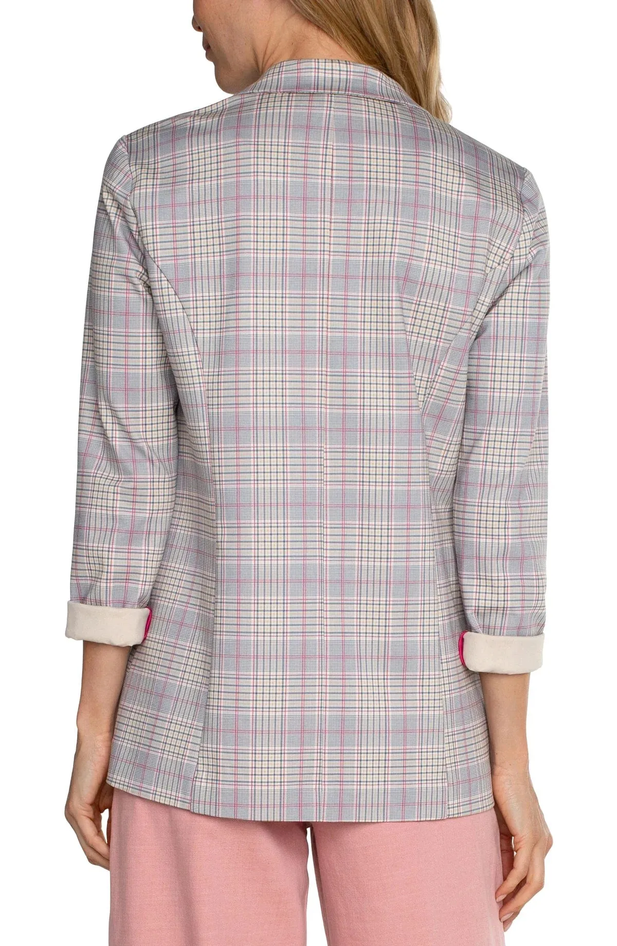Boyfriend Blazer  - Fuchsia Kiss Plaid