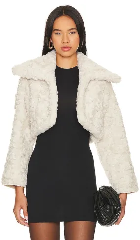 Bubish Lu Lu Faux Crop Jacket in Ivory