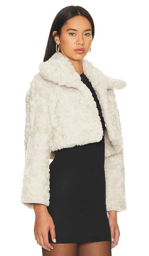 Bubish Lu Lu Faux Crop Jacket in Ivory