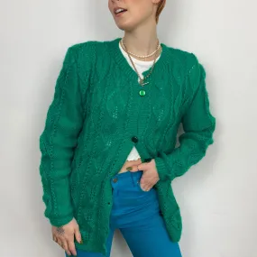 Cable Knit Long Cardigan - SMALL