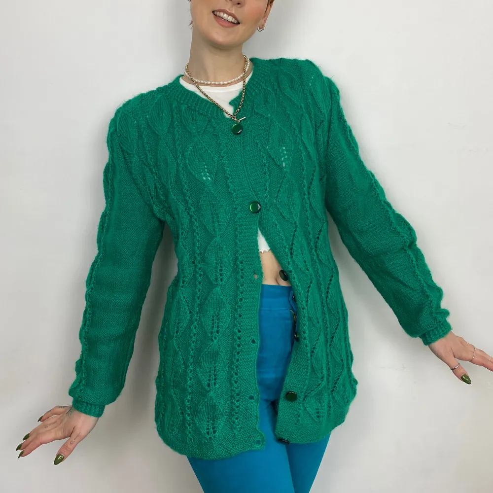 Cable Knit Long Cardigan - SMALL