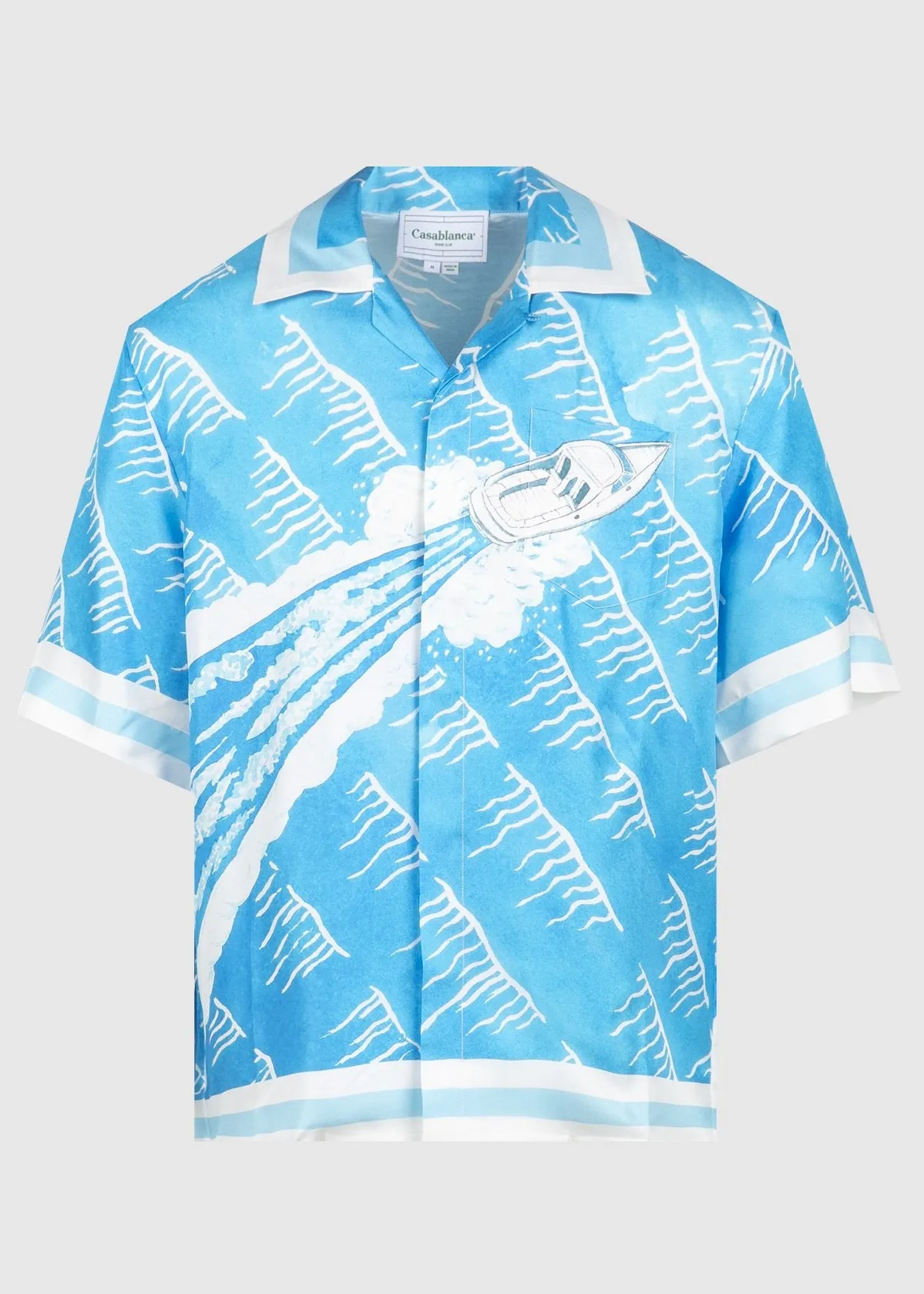 CASABLANCA: SS SILK SHIRT [BLUE]