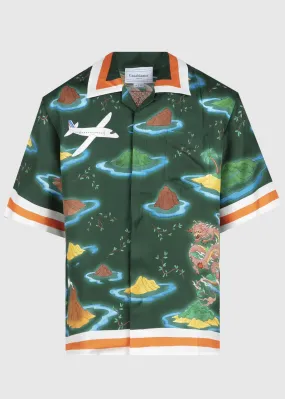 CASABLANCA: SS SILK SHIRT [GREEN]