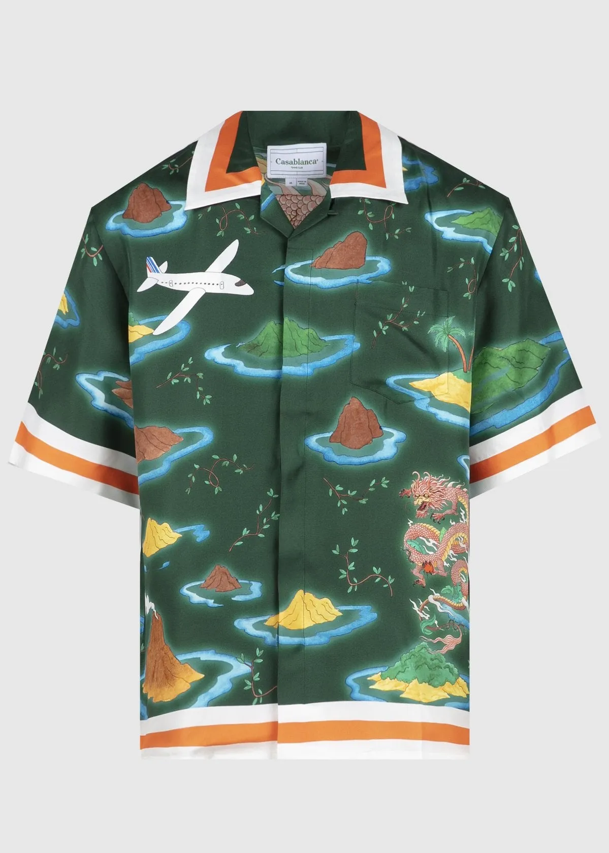 CASABLANCA: SS SILK SHIRT [GREEN]