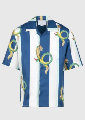 CASABLANCA: SS SILK SHIRT [NAVY]