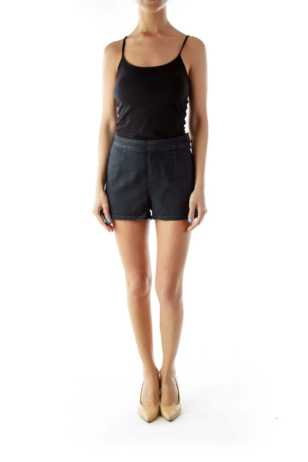 Denim High-Waisted Shorts
