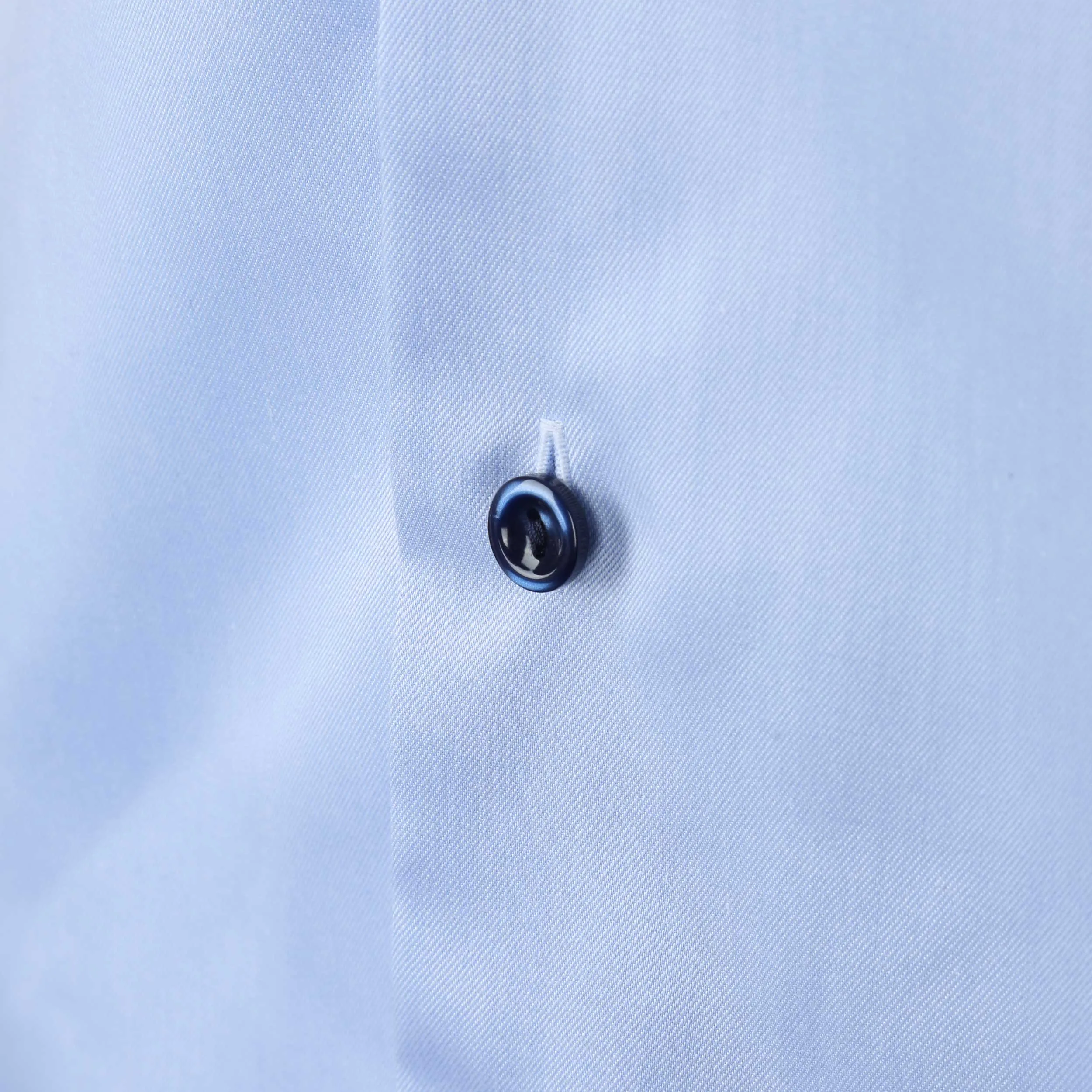 Eton Floral Trim Shirt in Sky Blue