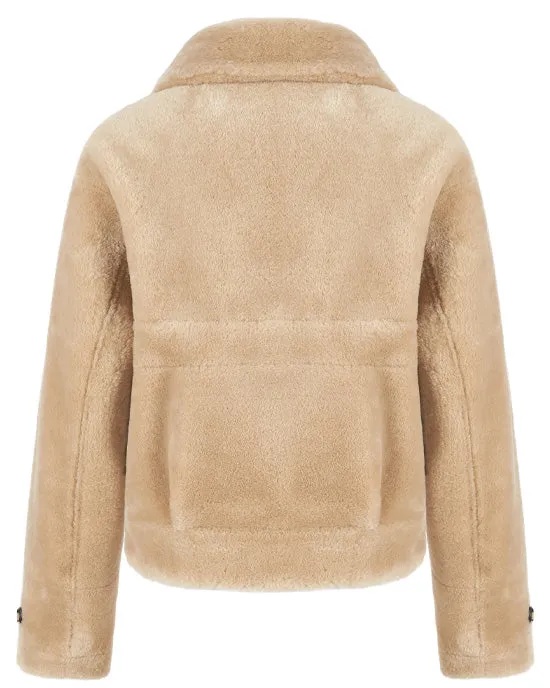 Faux Fur Jacket Camel
