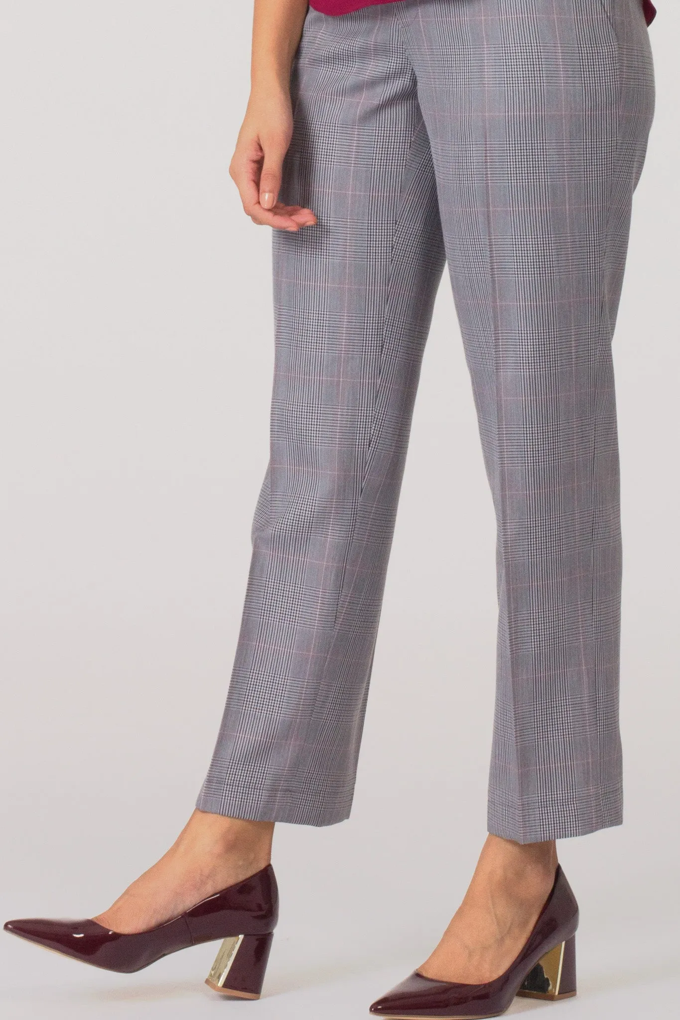 Glen Plaid Comfort Fit Trousers