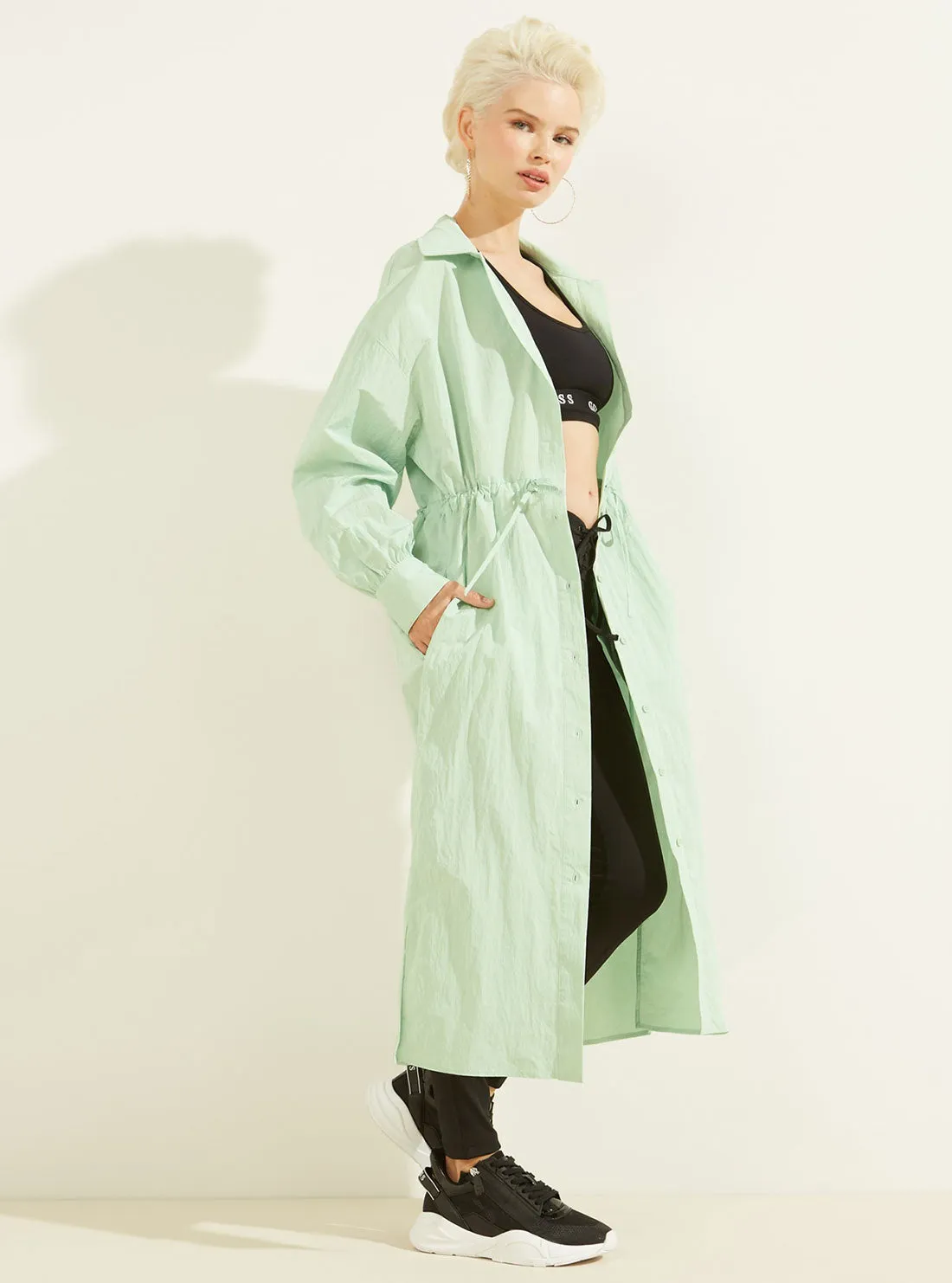 Green Alanna Active Longline Jacket