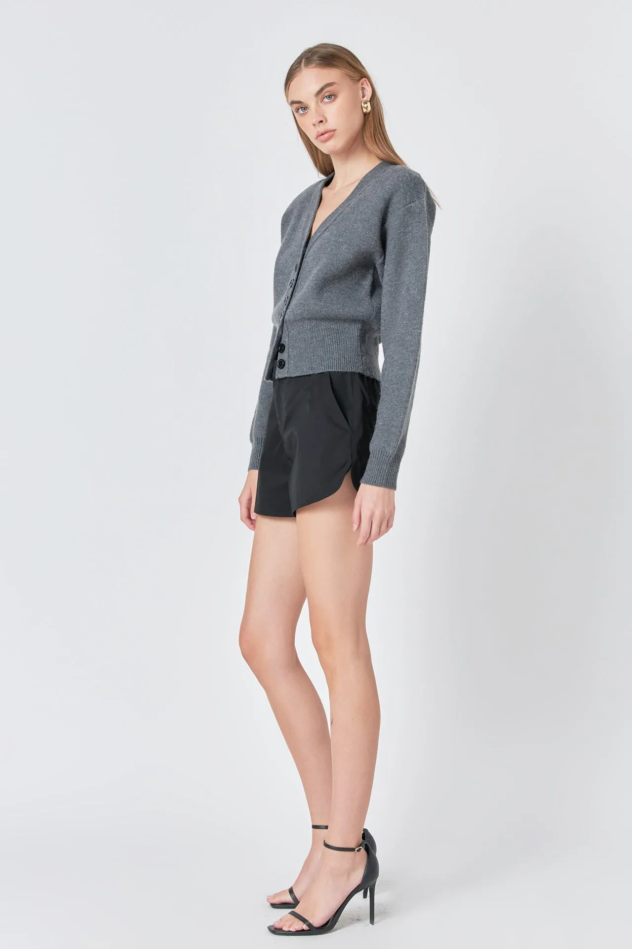 High Waisted Nylon Shorts