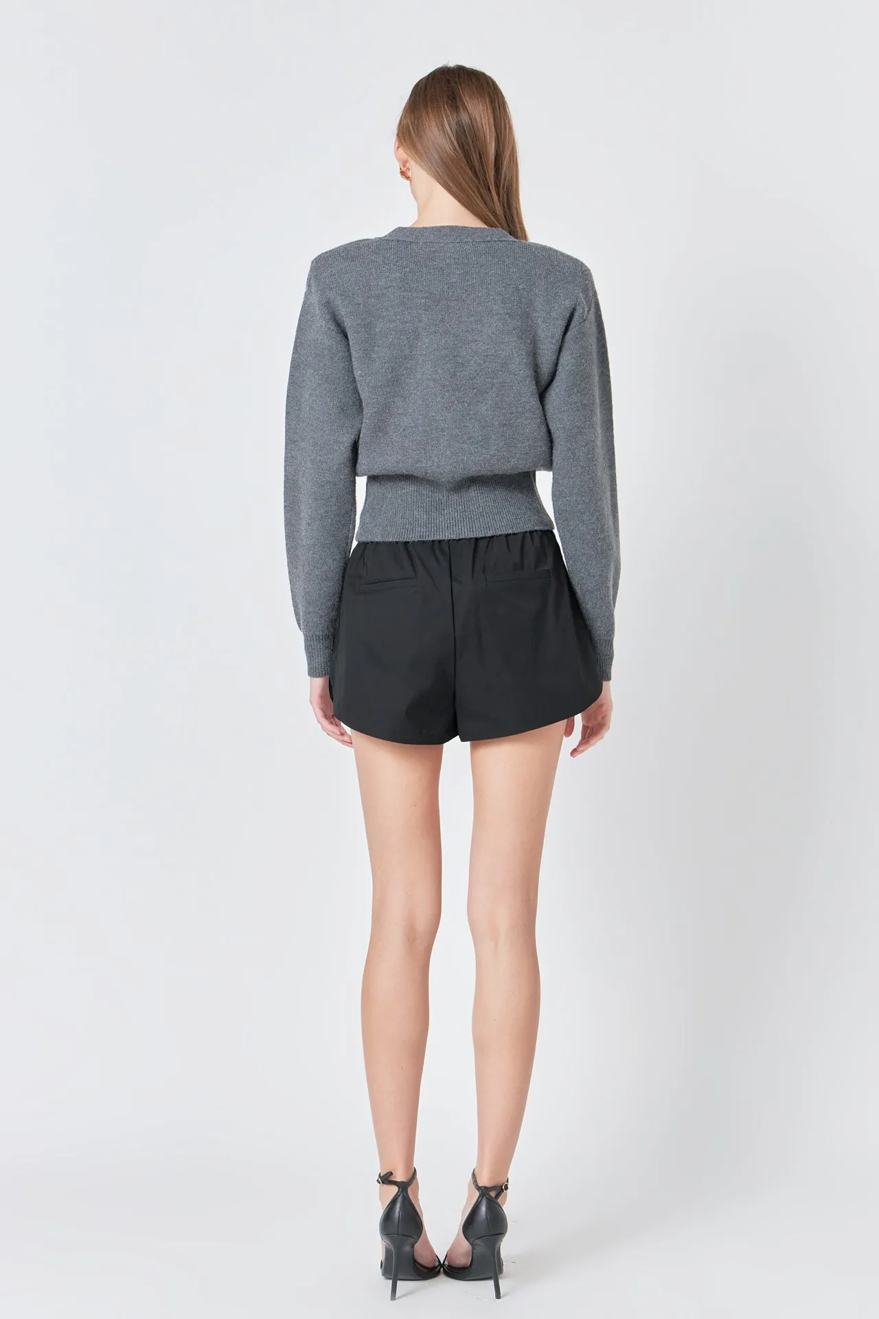 High Waisted Nylon Shorts