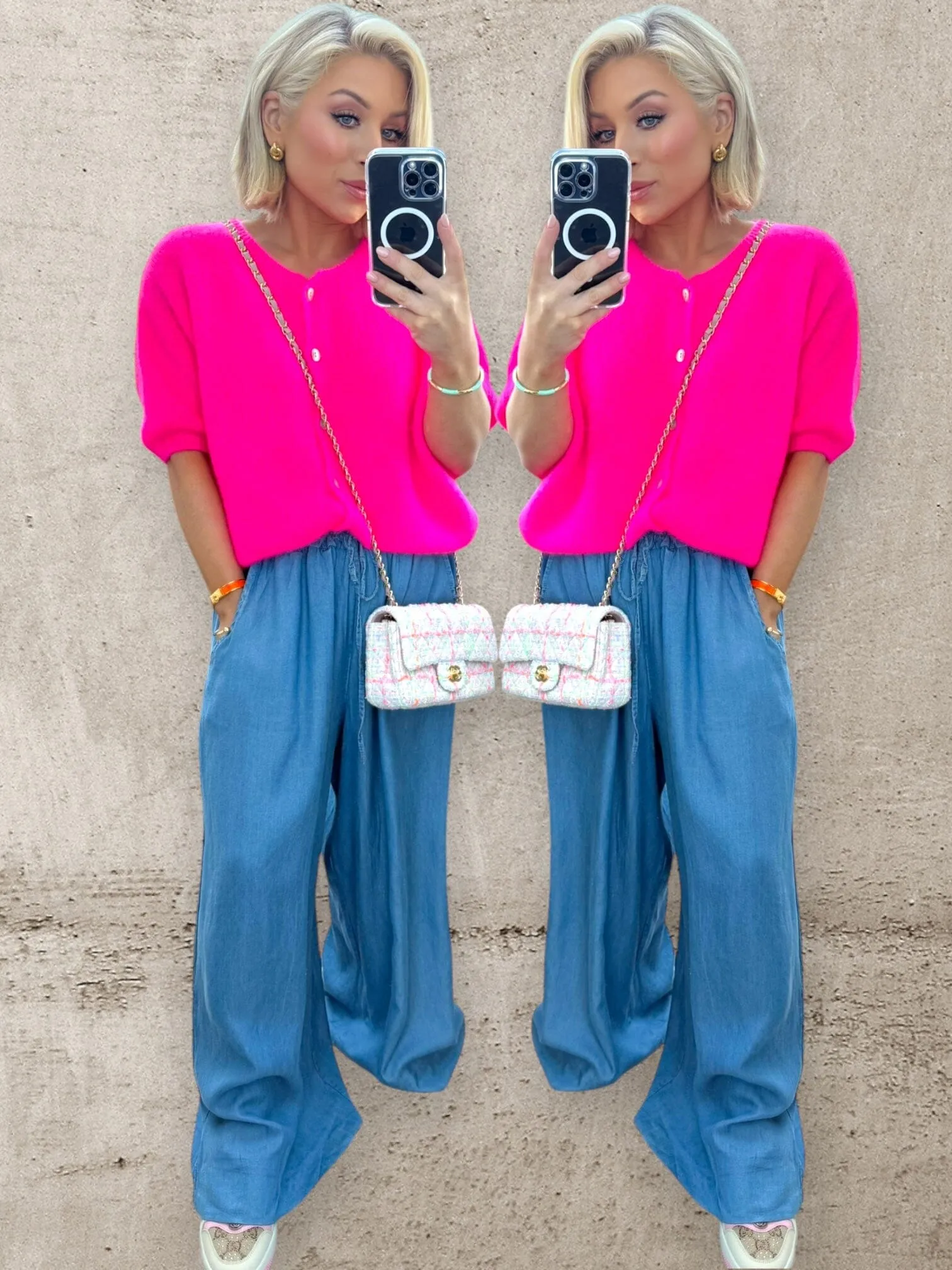 HOT PINK HAZE KNIT