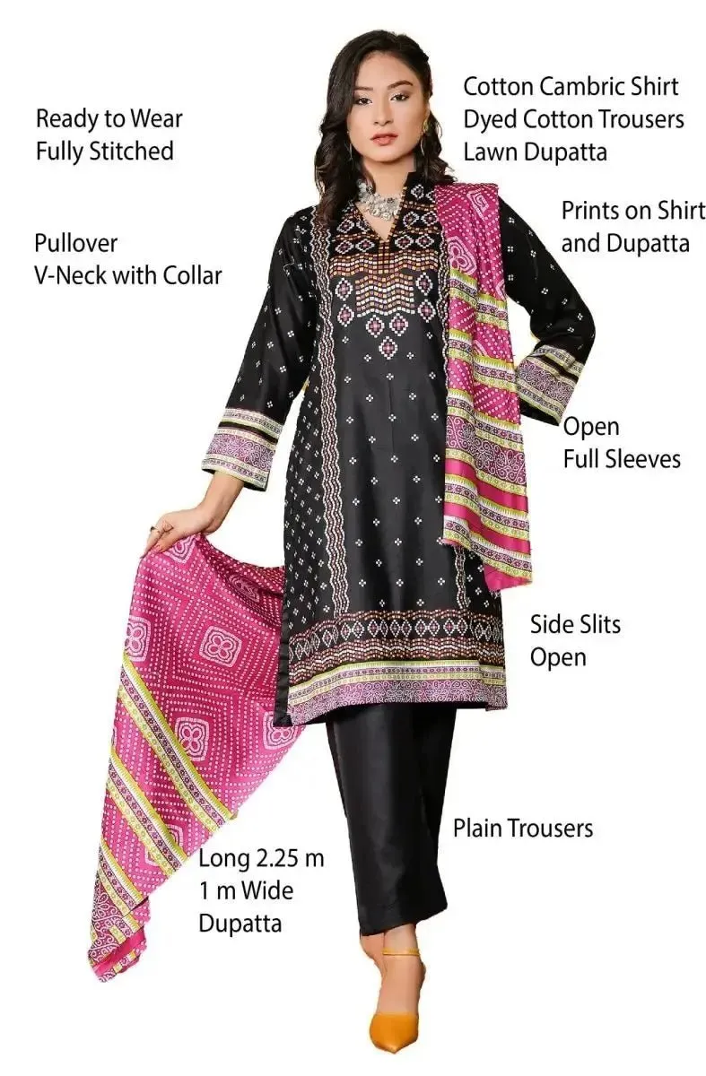 IshDeena Cotton Cambric Pakistani Salwar Kameez Women Dresses - Kapaas Collection