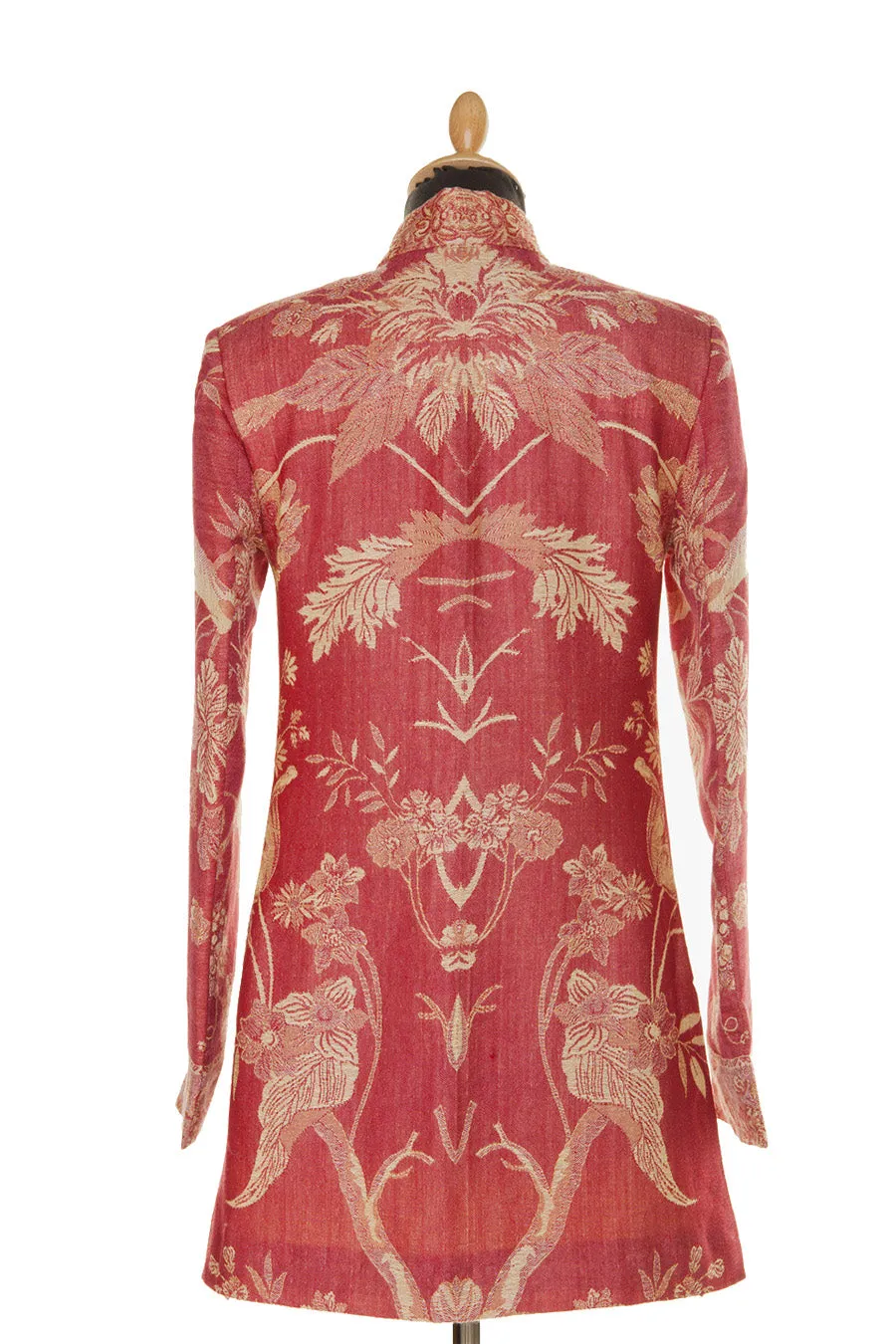 Long Nehru Jacket in Smokey Pink - Sale