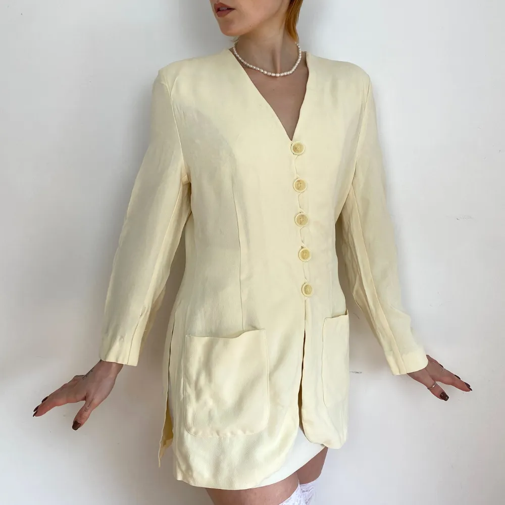 Longline Cream Blouse - XS