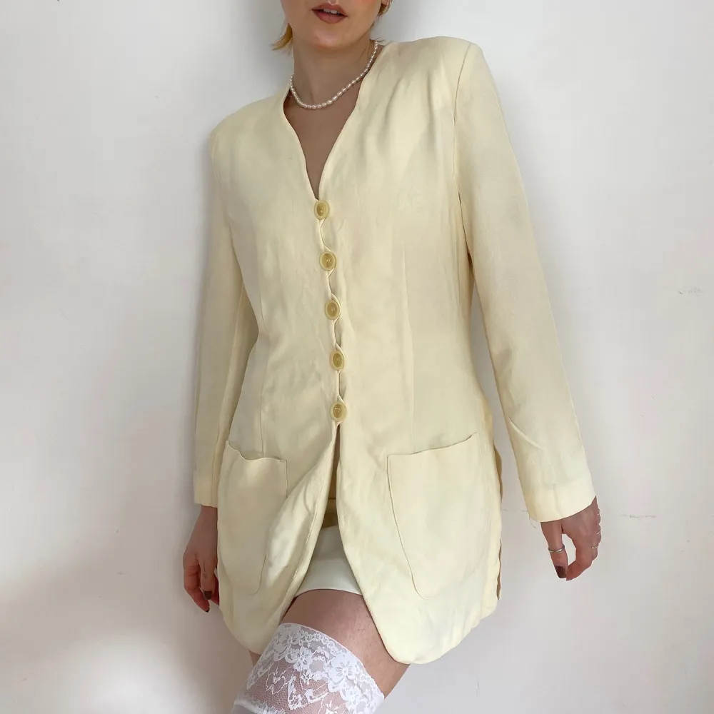 Longline Cream Blouse - XS