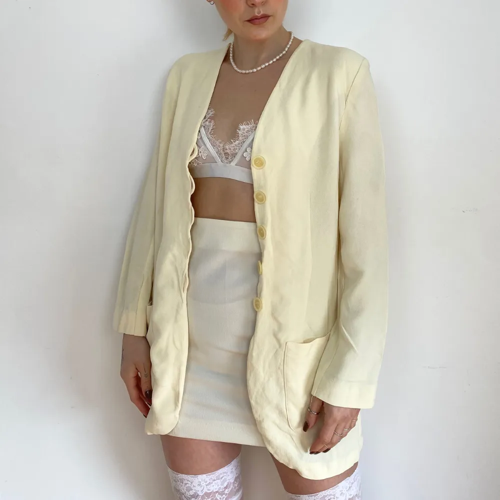 Longline Cream Blouse - XS