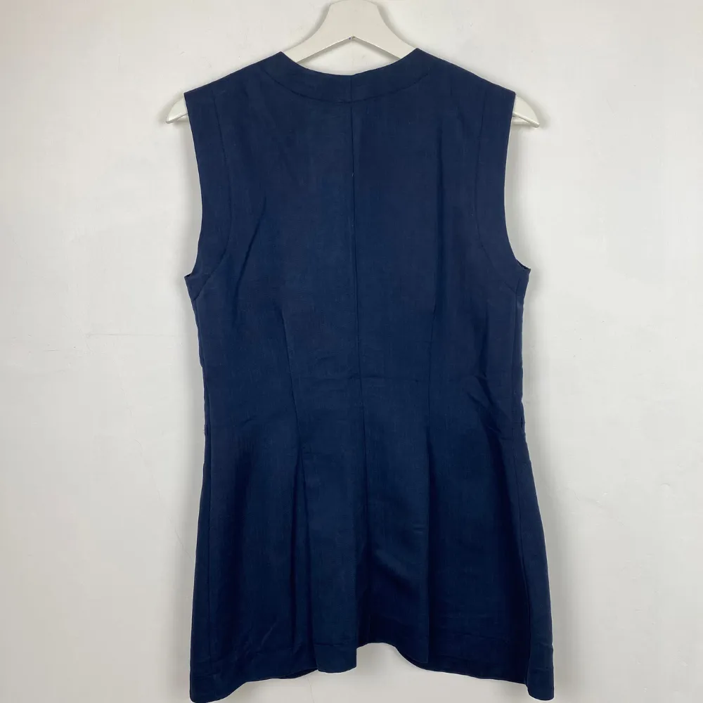 Longline Navy Vest - XS/S