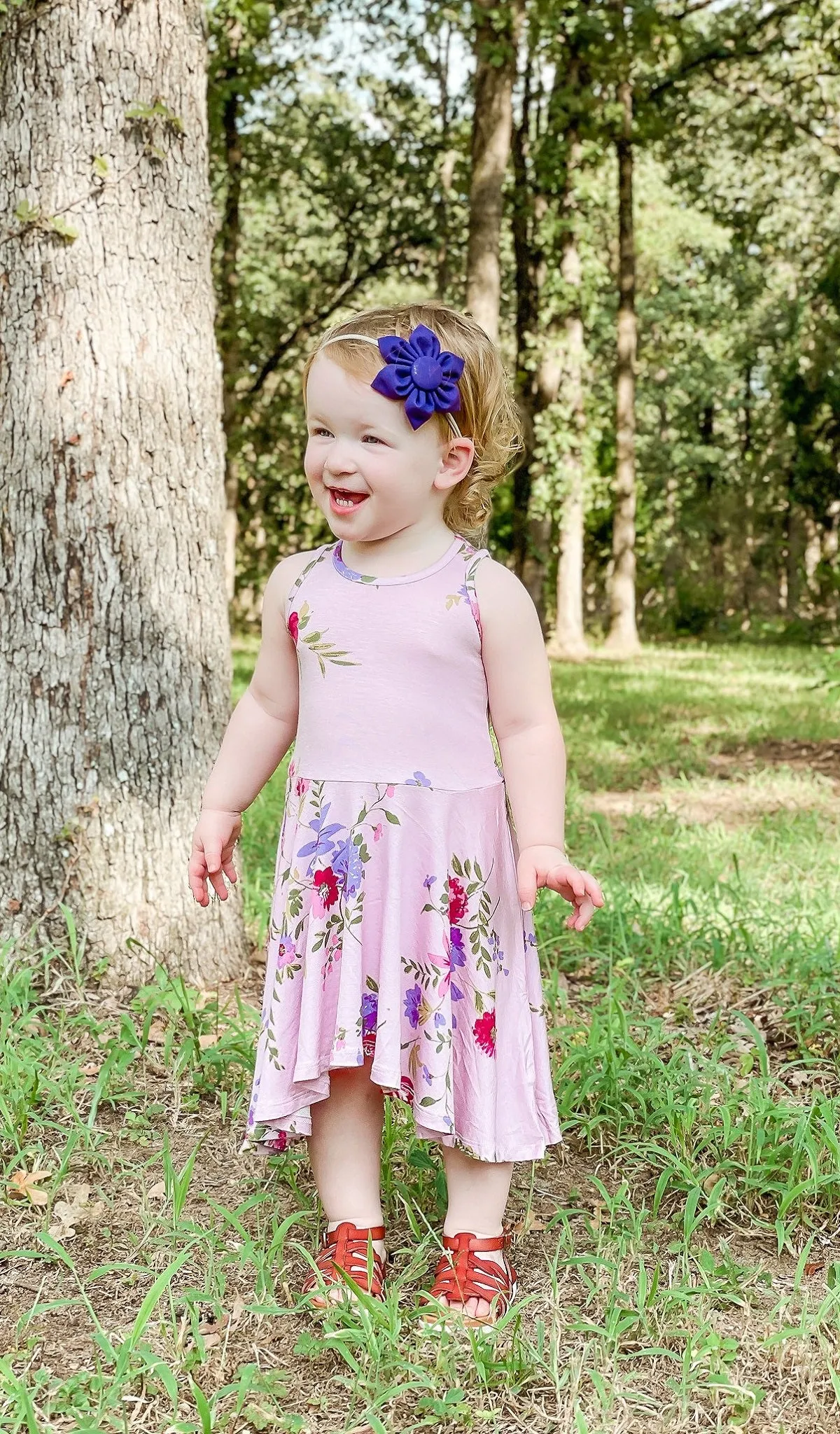 Lucia Kids Twirly Dress - Dusty Rose
