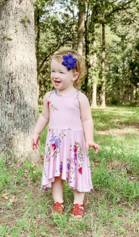Lucia Kids Twirly Dress - Dusty Rose