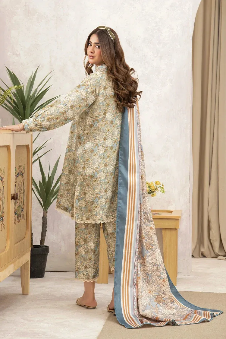 Meerak - Forbiden Flowers 3 PC Khaddar Collection - Frost Flower