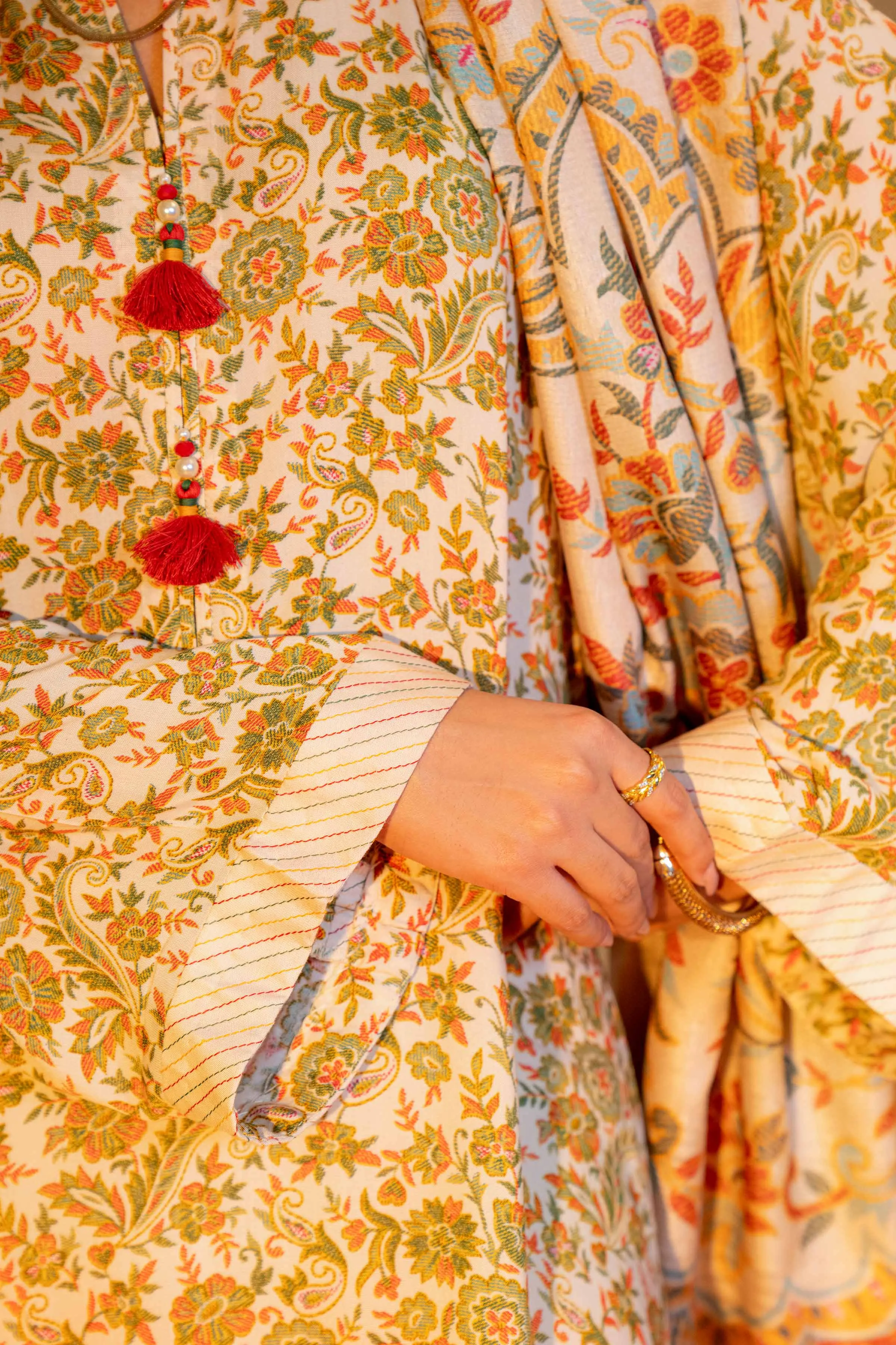 Nishat Linen Silk Collection – 3 Piece - Printed Embroidered Suit - 42306469