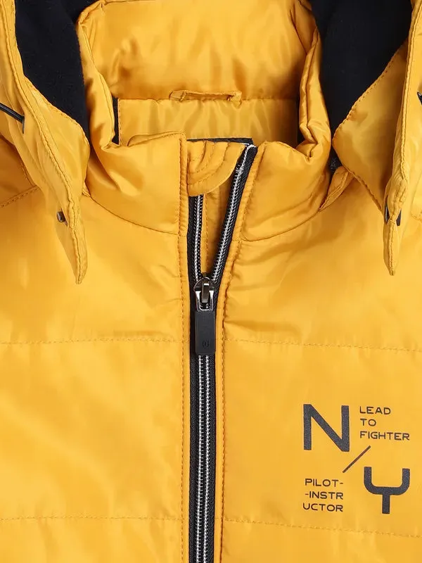 Octave Boys Yellow Longline Hooded Puffer Jacket