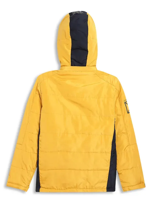 Octave Boys Yellow Longline Hooded Puffer Jacket