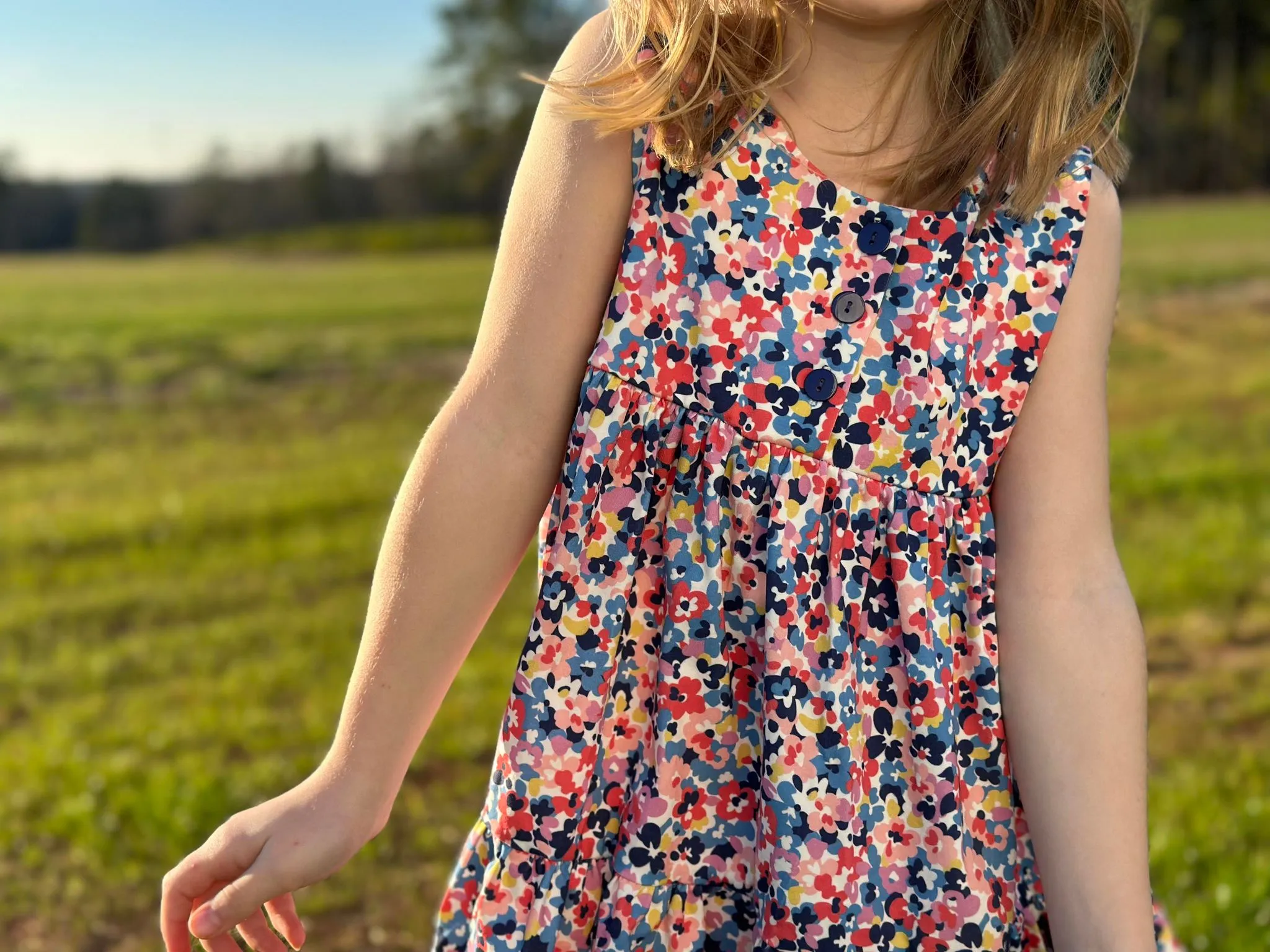 PETAL PATCH KNIT TWIRL DRESS