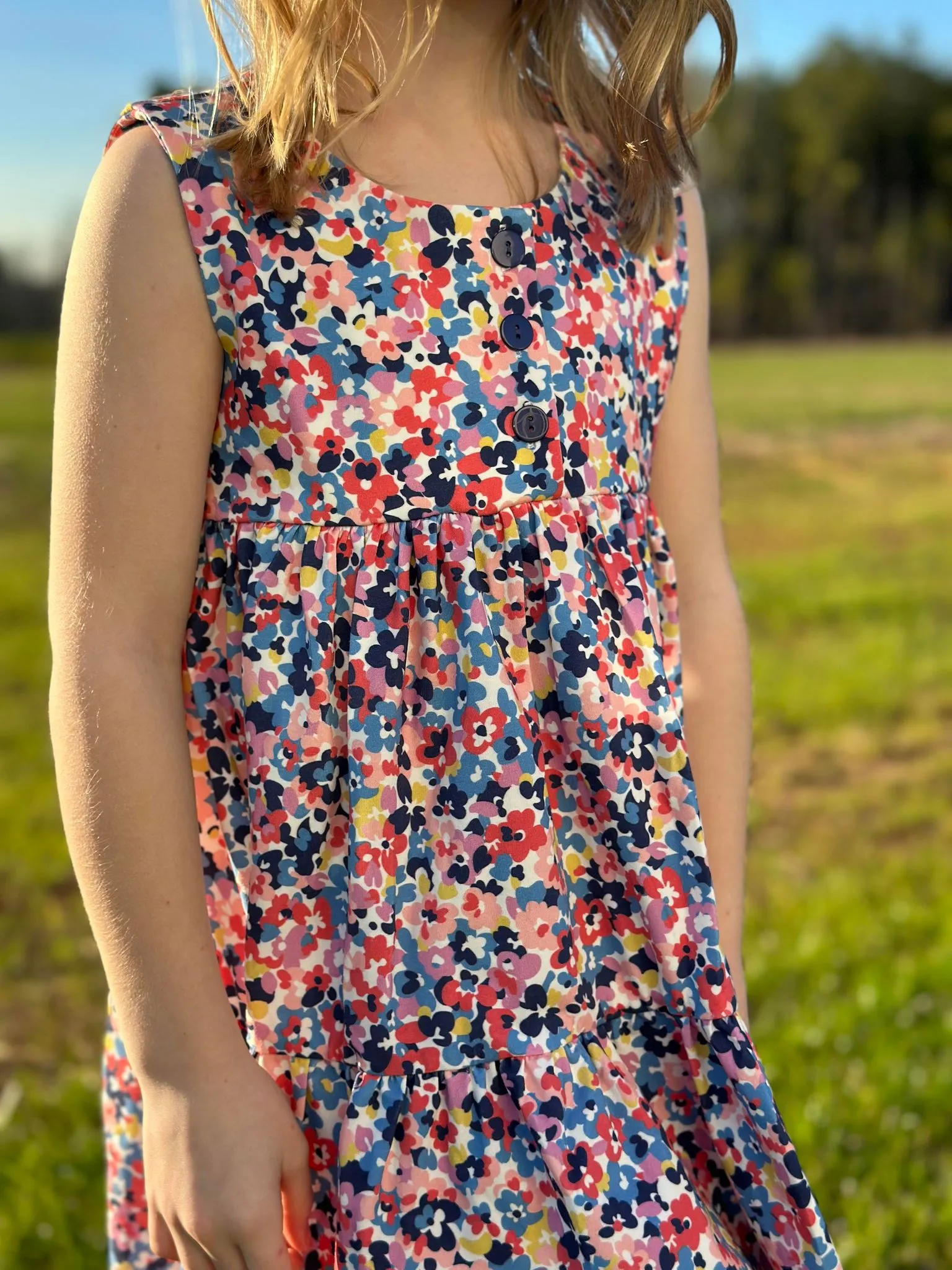 PETAL PATCH KNIT TWIRL DRESS