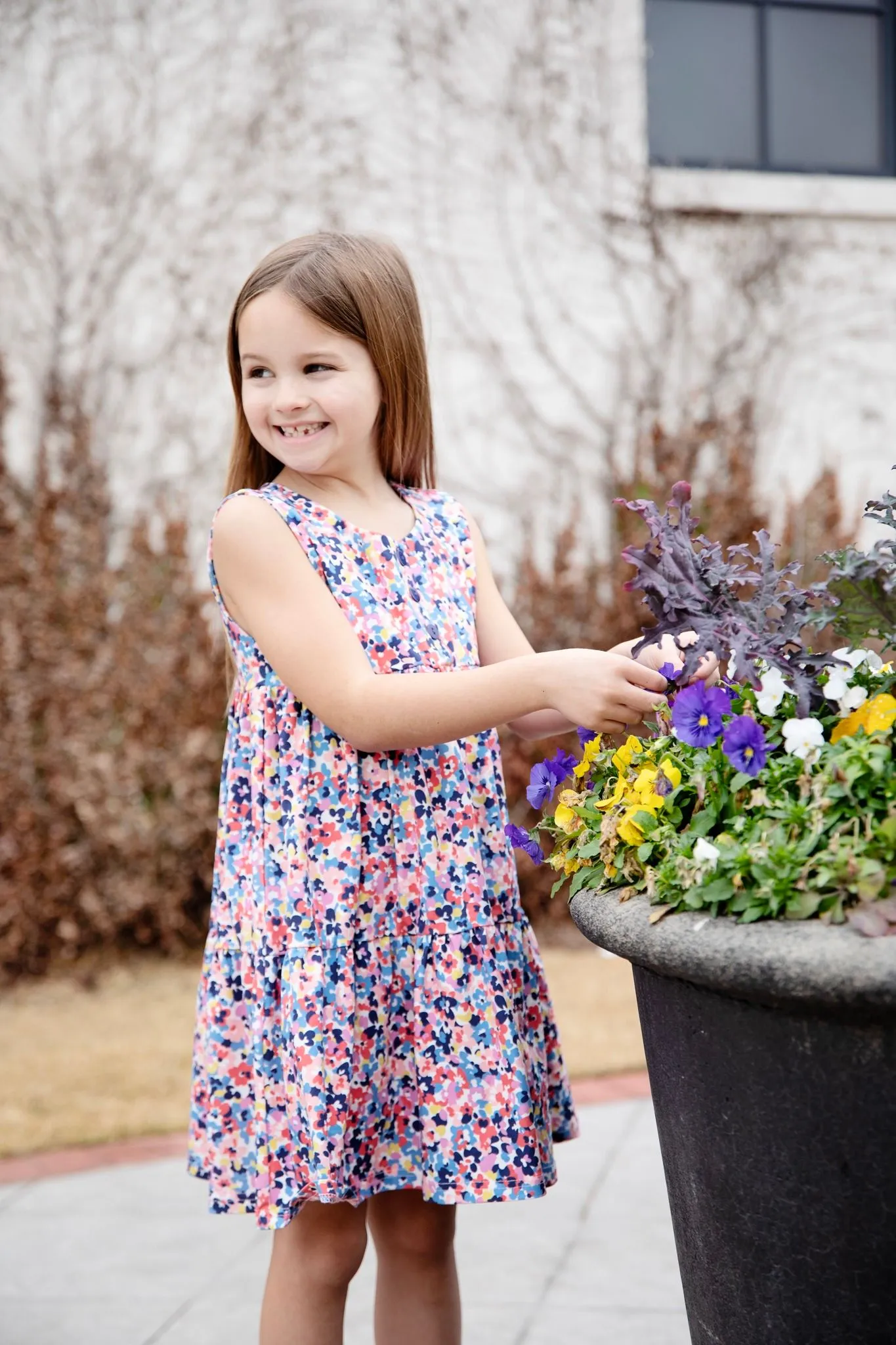 PETAL PATCH KNIT TWIRL DRESS