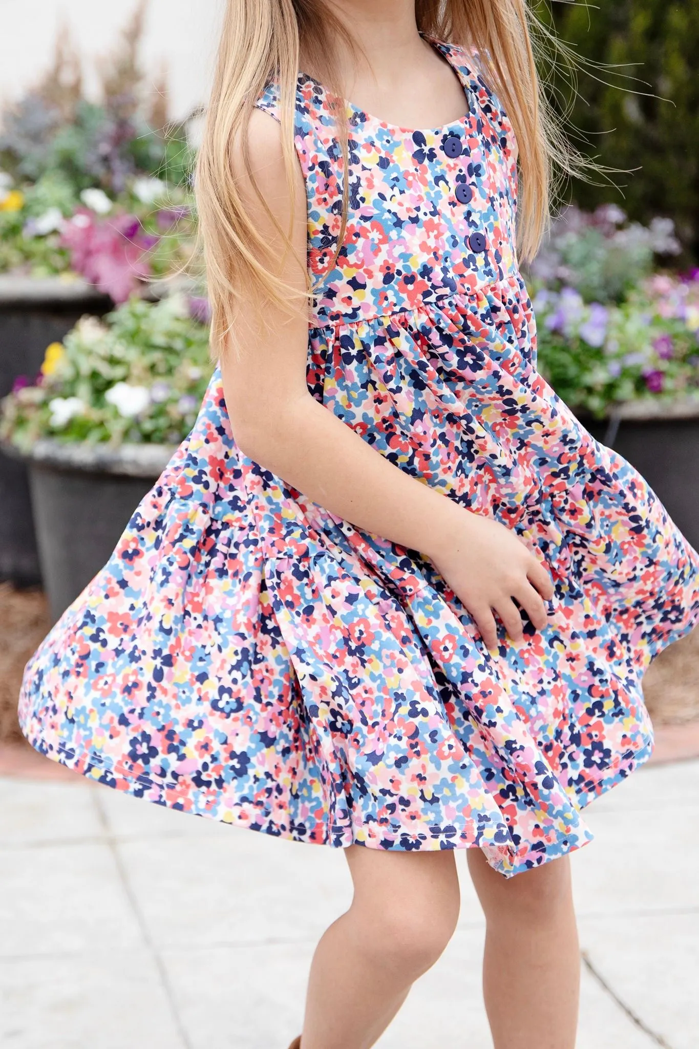 PETAL PATCH KNIT TWIRL DRESS