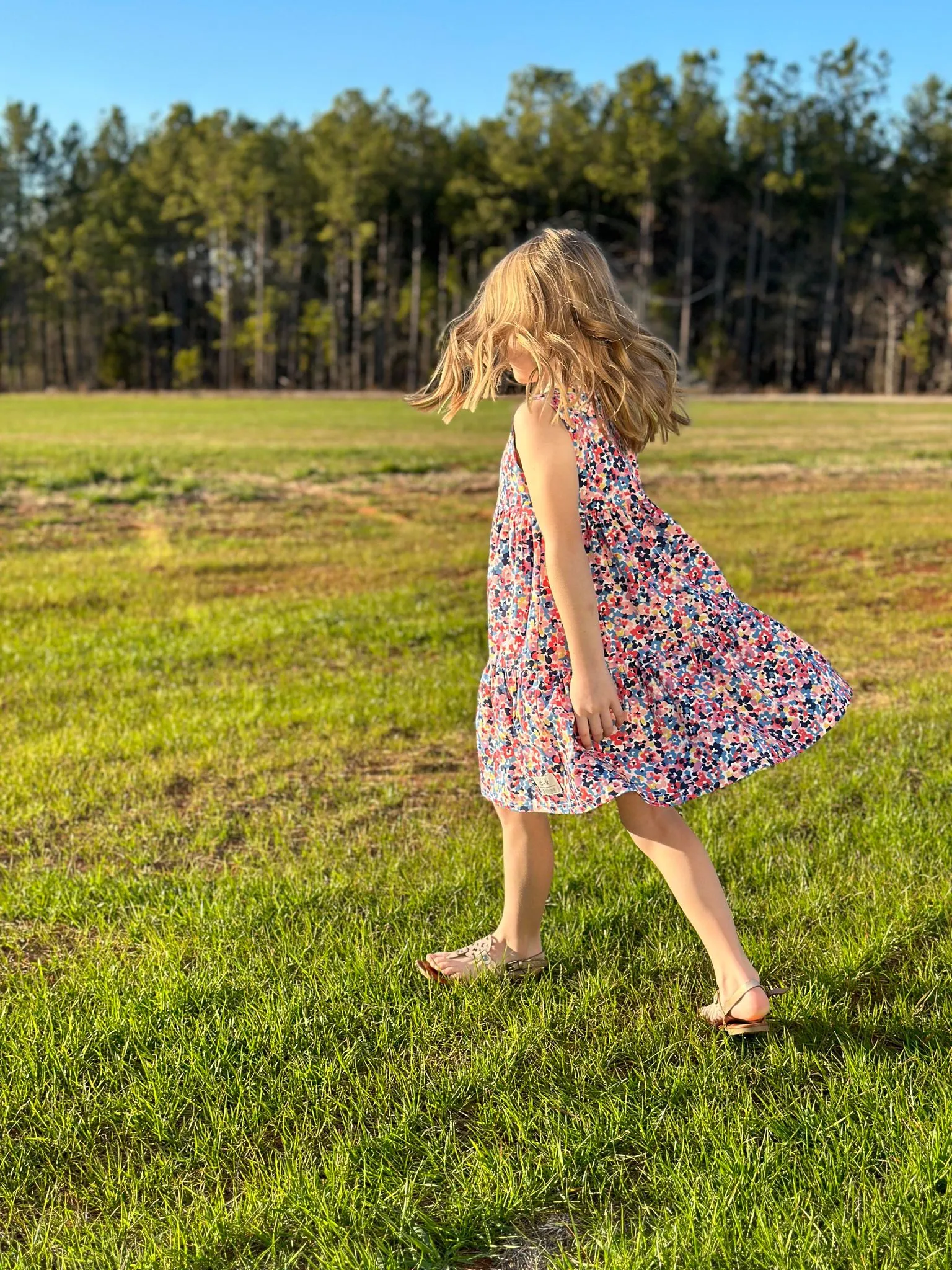 PETAL PATCH KNIT TWIRL DRESS
