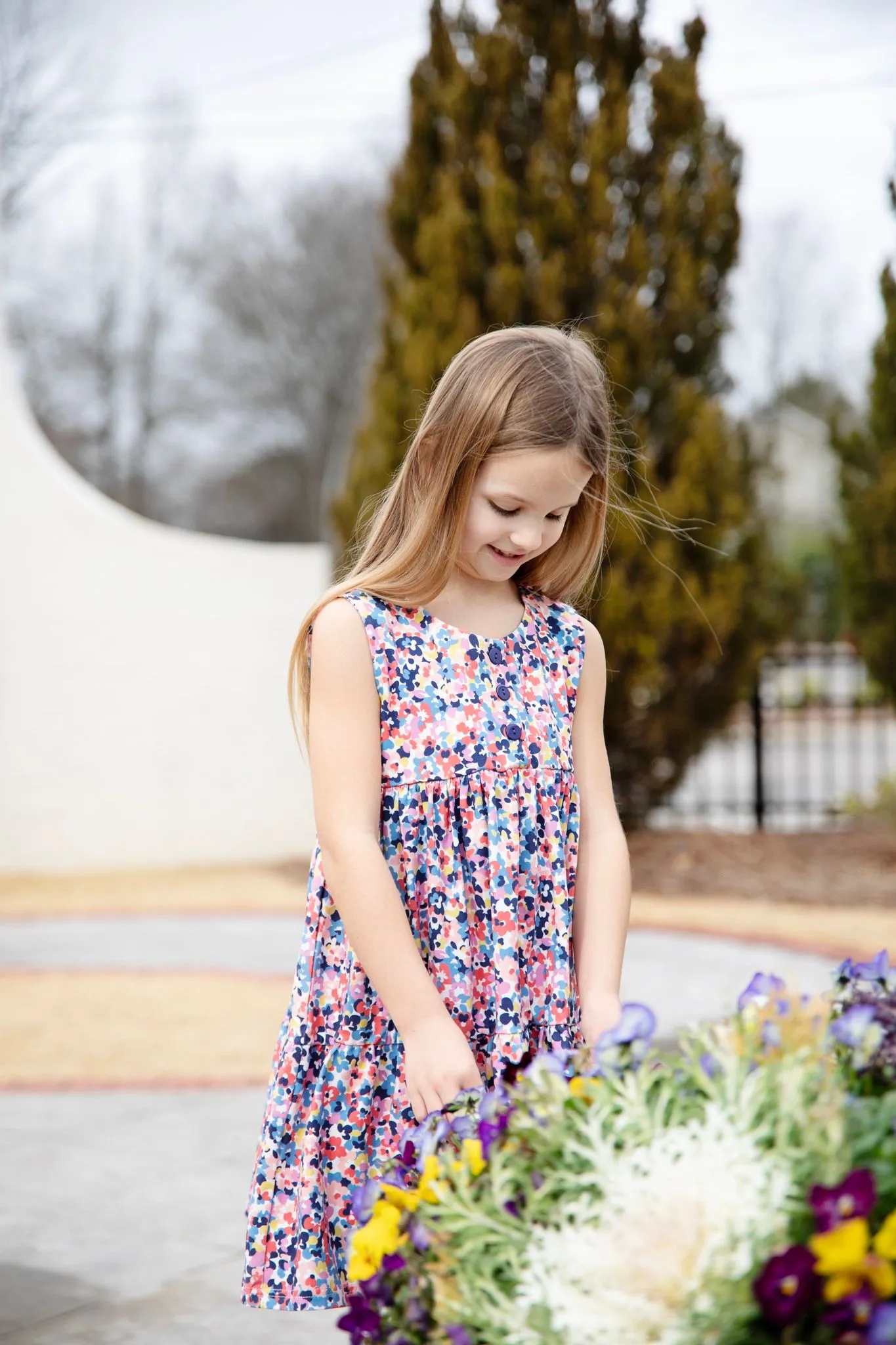 PETAL PATCH KNIT TWIRL DRESS