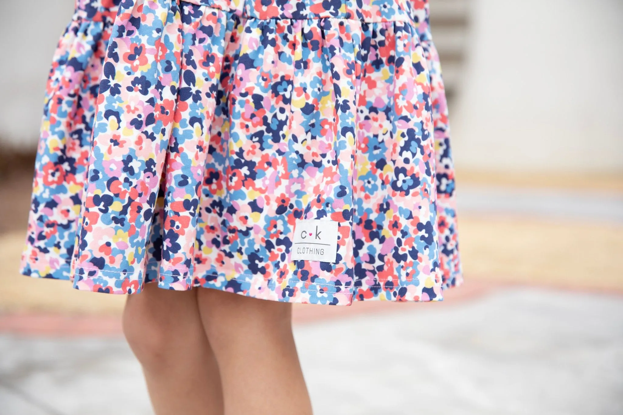 PETAL PATCH KNIT TWIRL DRESS