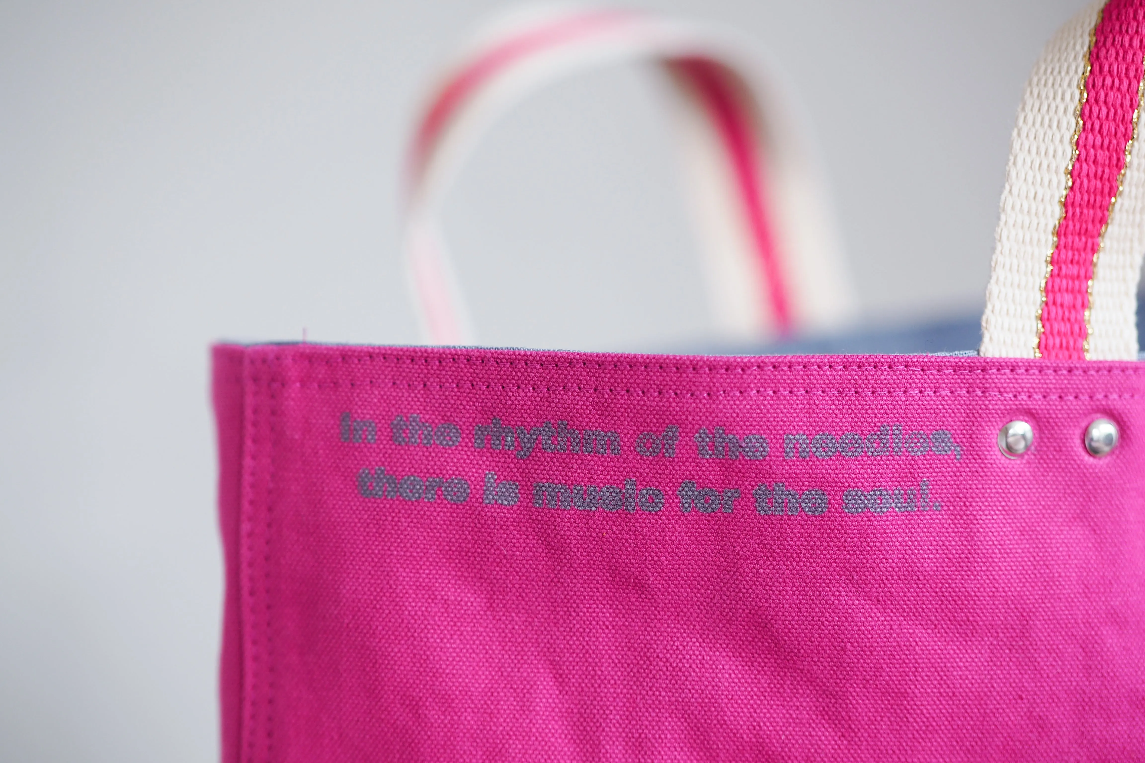 PRE ORDER UPDATE Tote Bag - Pink - printed silver