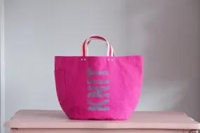 PRE ORDER UPDATE Tote Bag - Pink - printed silver