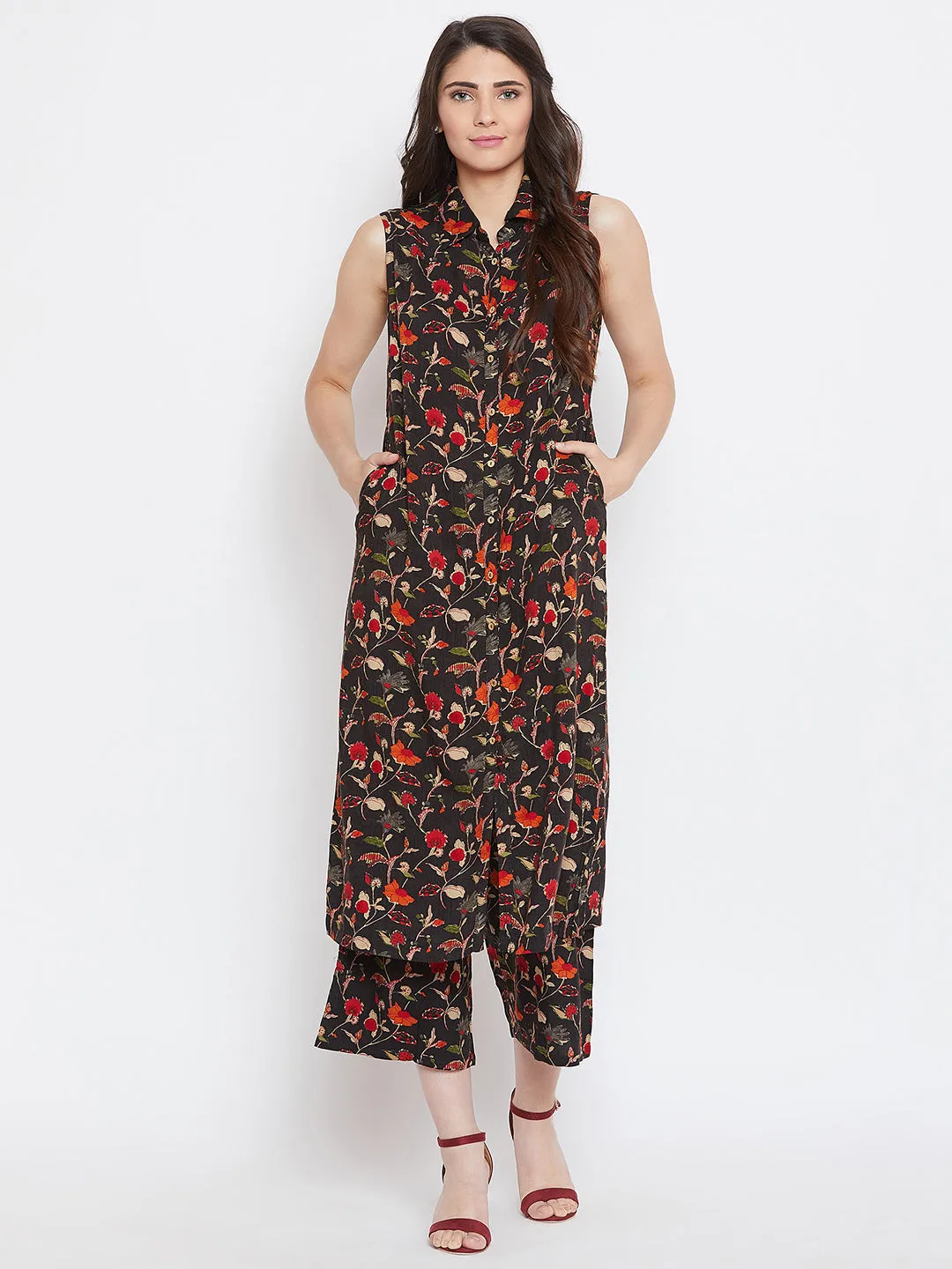 Printed Kurta Pant Set (SKU-BLMD19546)