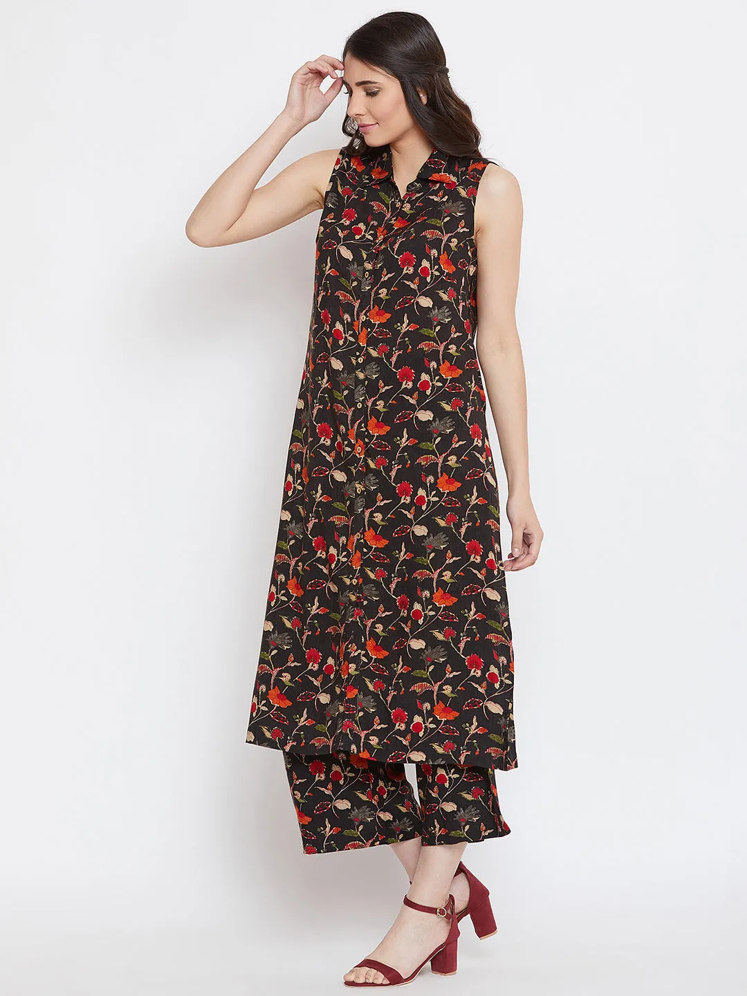 Printed Kurta Pant Set (SKU-BLMD19546)