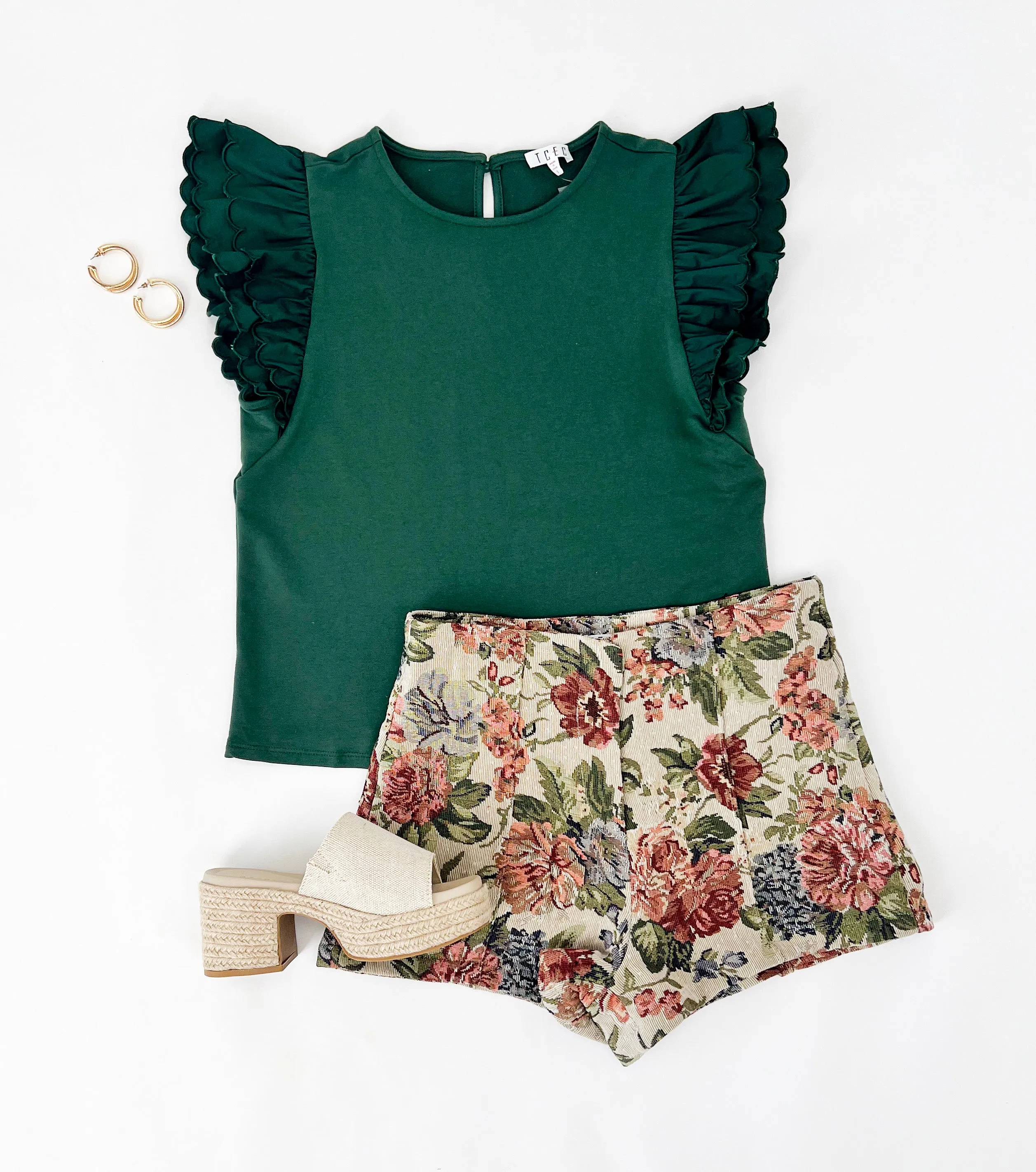 REMEMBER THAT TIME FLORAL HIGH WAISTED SHORTS