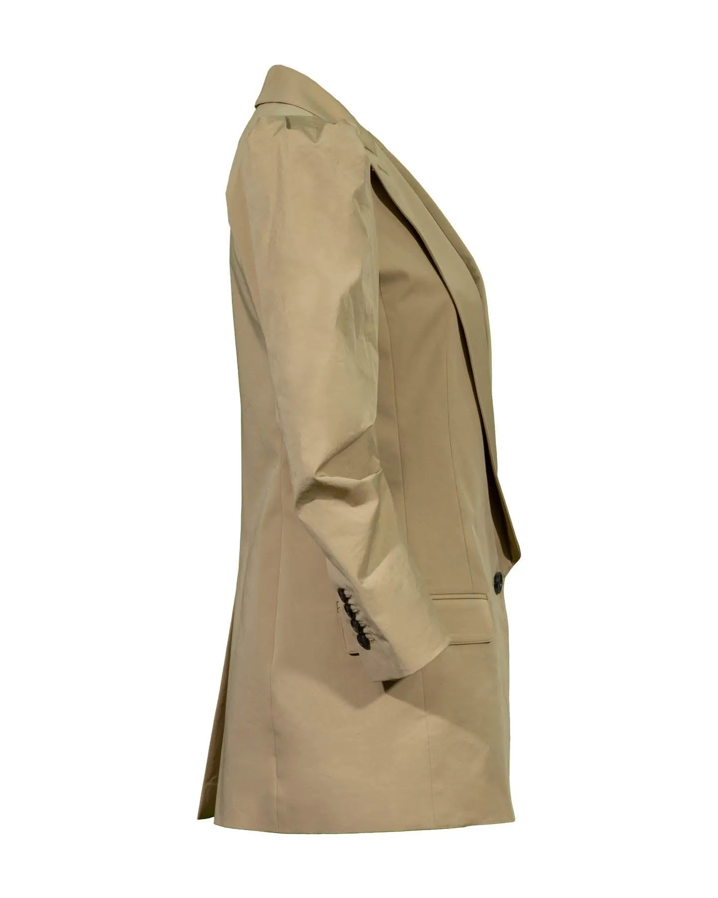 Scrunch Sleeve Longline Blazer