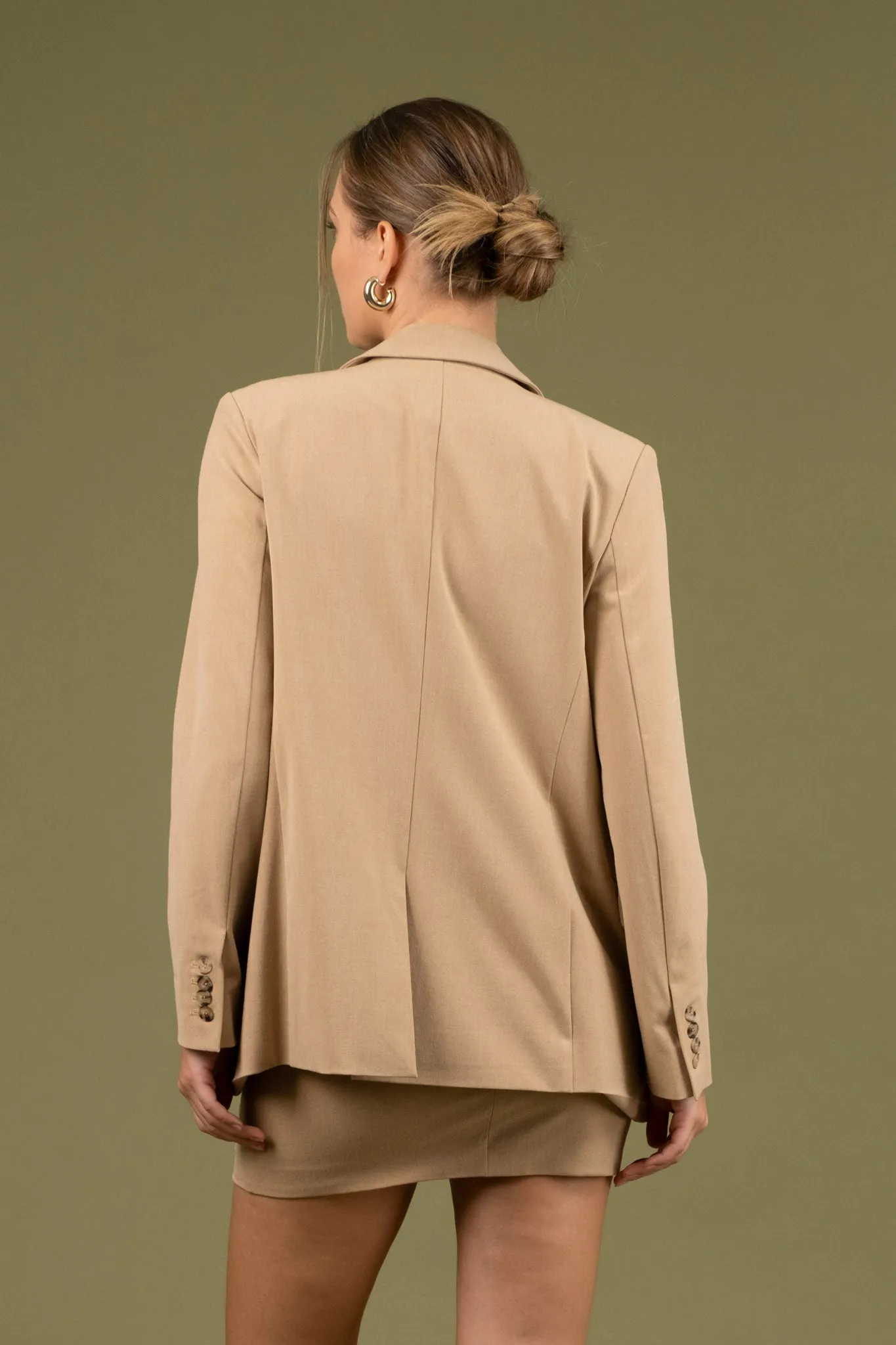 SOLID LONGLINE BLAZER