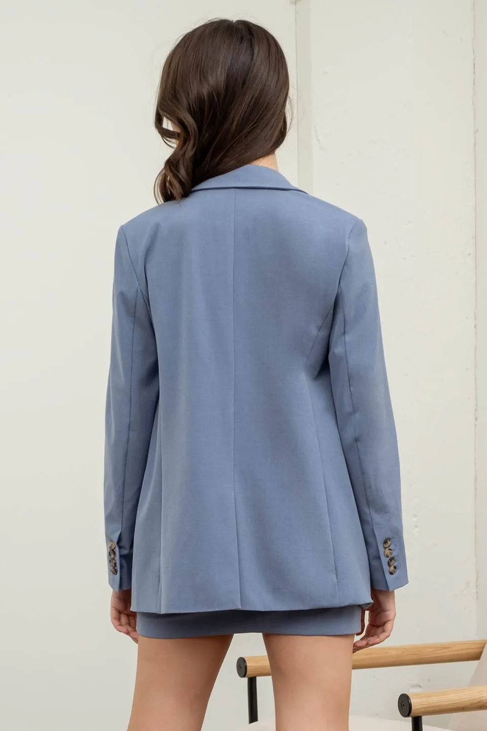 SOLID LONGLINE BLAZER