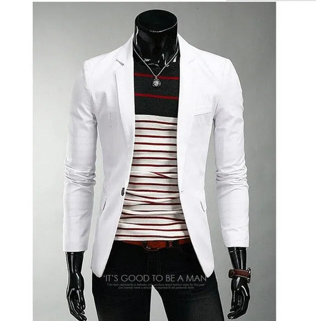 Terno Masculino Autumn New Men Casual Slim Fit Blazer Suits Jacket Fashion Style Mens Business Single Breasted Blazer Masculino